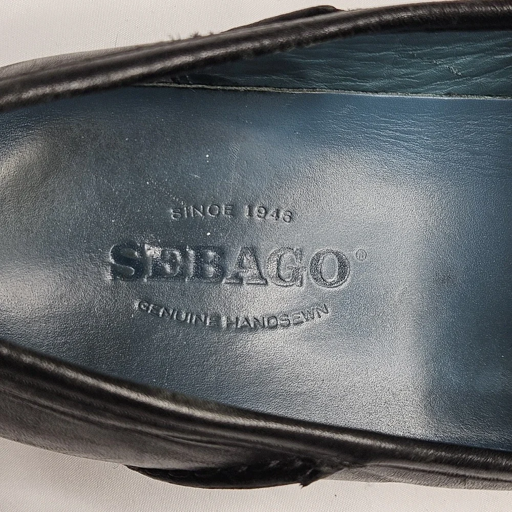 Sebago Sussex Classic Shoes Mens 11M Black Leather Penny Loafer Genuine Handsewn